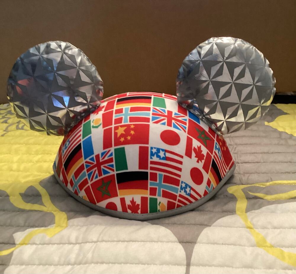 NWOT Disney Parks Epcot World Nation Country Flags Mickey Mouse Ears Hat